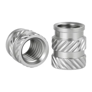 303 Stainless Steel GB809A Heat Set Insert Herringbone Knurl Threaded Nut for Plastic Injection Molding Embedment Fastener
