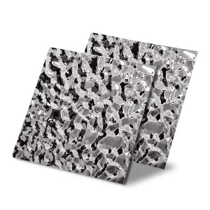304 300 Series ASTM Decorative Colorful Water Ripple Stainless Steel Sheet Wall Panels Hammered Plate 2B
