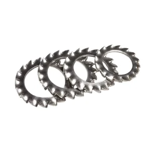 304 316 410 Stainless Steel DIN6798 External Serrated Lock Washers M3-M16 Bright Passivated Grounding Washer