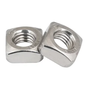 304 316 Stainless Steel Flat Head Polished Self-Locking M3-M12 DIN 557 Square Nuts