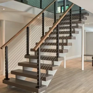 304 316 Stainless Steel Outdoor Railing Top Mounted Cable Railing Balcony Balustrade