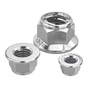 304 Stainless Steel All Metal Hex Flange Lock Nut A2 70 Prevailing Torque Self Locking Nut ISO7044 DIN6927 ASME B18.16.6