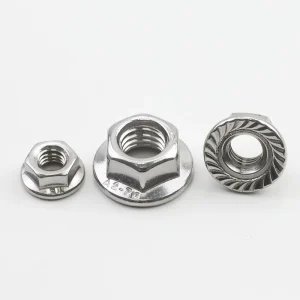 304 Stainless Steel American Standard UNC Flange Lock Nut with Serrated Self-locking Nut 8#32 10#24 1/4”-20