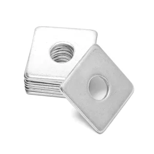304 Stainless Steel DIN Standard Industrial Square Washer with M4 Inside Diameter and Natural Finish