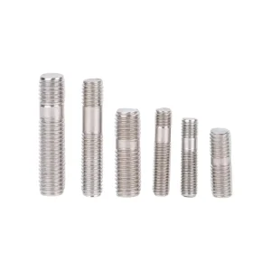 304 Stainless Steel DIN938 GB897 Unequal Double End Studs Type B Reduced Shank Tap End Stud Bolts for Flange Machinery