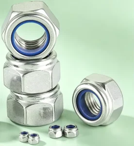 304 Stainless Steel DIN985 Nylon Insert Hex Nut Metric Anti-Vibration Lock Nuts Custom Machining Service Offered