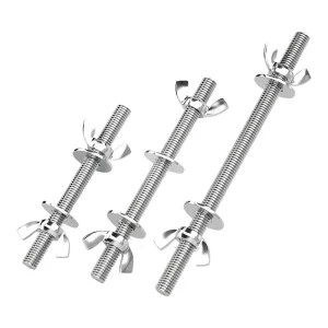 304 Stainless Steel Fully Threaded Rod Set with Wing Nut and Washer SS304 Through Wall Tie Rod Assembly for Construction