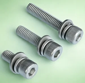 304 Stainless Steel Hex Socket Combination Screws Cup-Head Bolts Equipped with Flat Washer and Spring Lock Washer