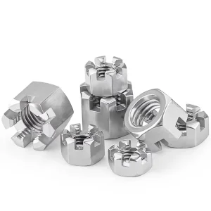 304 Stainless Steel Hexagon Slotted Nuts DIN935 GB6181 GB6178 Castle Nuts M6 M8 M10 M12