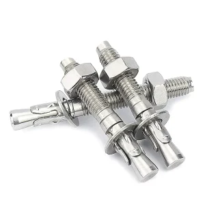 304 Stainless Steel High Strength Heavy Duty Wedge Anchors Concrete Expansion Bolts for Elevator Installation Fixing