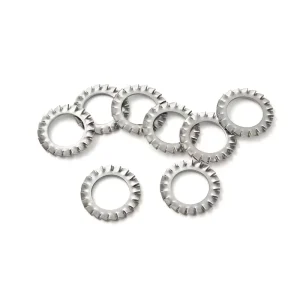 304 Stainless Steel Internal External Teeth Lock Serrated Stop Washers for Mining Heavy Industry