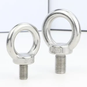 304 Stainless Steel Lifting Eyebolt M3 M4 M5 M6 M8 M10 M12-M20 Eye Bolts Lifting with Plain Finish for Cable Rope Lifting GB580