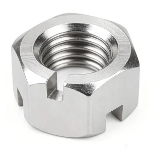 304 Stainless Steel M10 M14 Hex Slotted Nut DIN935 A2-70 Castle Nuts for Automotive Suspension & Heavy Machinery with Cotter Pin