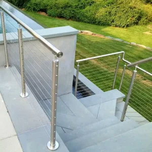 304 Stainless Steel Railing Post System for Staircase Balcony and Exterior Balustrade