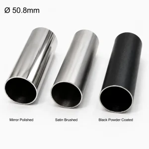 304 Stainless Steel Round Tube 50.8mm Brushed Handrail Pipe for Stair Railing System