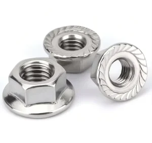 304 Stainless Steel Serrated Hex Flange Lock Nut DIN 6923 Self-Locking Anti-Slip for Automobile and Machinery