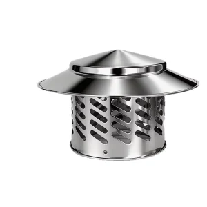 304 Stainless Steel Umbrella Type Vent Rain Cap Dn160 Chimney Pipe Cowl Anti Bird Anti Insect Vent Hood for Ventilation System