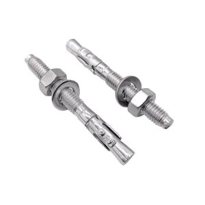304 Stainless Steel Wedge Anchor Bolt 1 4 5 16 3 8 1 2 Inch Expansion Anchors for Construction