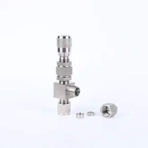316/304 Stainless Steel Manual 90-Degree Angle Socket-Type Micro-Adjustment Control Valve -50C to 100C