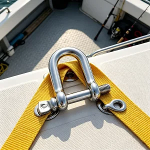 316 Stainless Steel Japan Type Polished Wide D Dee Shackles Screw Collar Pin Heavy Industry Applications