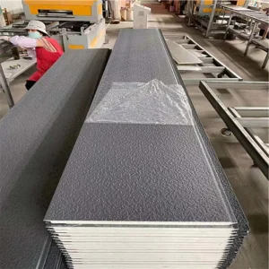 3D Modern Hotel Decorative Lightweight Insulation Metal Wall Cladding Prefabricated House Siding Exterior Pu Sandwich Wall