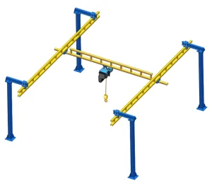 3T Flexible Beam for KBK Track Steel Rail Light Duty Bridge Crane System