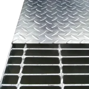 3mm Coated Tread Plate Composite Steel Grating for Industrial Platform and Walkway