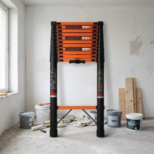 4.4M Carbon Steel Telescopic Heavy-Duty Extension Ladder