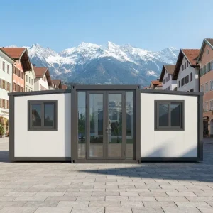 40ft SW Panel Capsule House Flat Roof Sound Insulated Energy Saving for Shop Dormitory Project Use