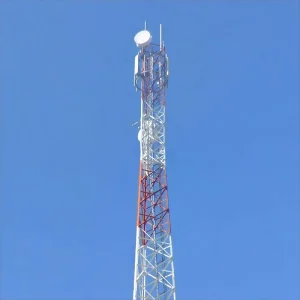 40m Triangular 3 Legged Angle Steel Lattice Telecom Tower Aviation Obstruction Paint 4G Suburban Sites
