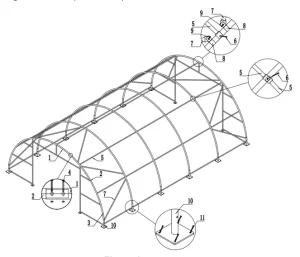 40×40 Steel Shipping Container Cover Canopy Double Truss 40ft Container Dome Tent Shelter with Back Wall