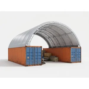 40x60ft Industrial Metal Frame PVC Dome Building CE Wind Load 110 km/h Snow Load 0.5 kN/m for Heavy-Duty Warehousing and Car Storage