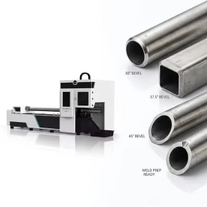 45 Degree Pipe Bevel Laser Cutter with Two Chucks for Zero Gap Welding and One Time Bevel Forming on Steel Tube