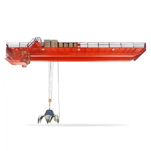 5 20t QZ type PLC controlled Motor driven Grab Bridge Crane with 31.5M Span and 26M Lifting Height