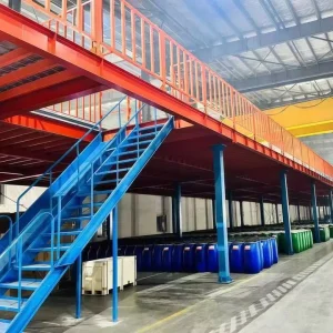 5-Layer Bolt-Structured Corrosion-Resistant Metal Mezzanine Racks System Powder Coating Steel Shelves for Stacking Racks
