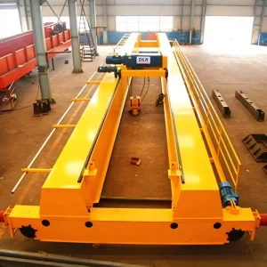 5 Ton Double Beam Overhead Crane with Motor & Gear Hoisting Mechanism for Workshop Warehouse Industrial Use