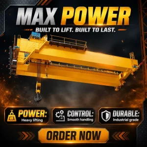 50 Ton Electric Double Beam Overhead Travelling Crane With Trolley