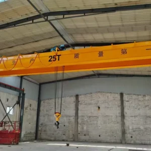 50 Ton Heavy Duty Double Girder Overhead Crane with Cabin Control for Steel Plant Cargo Transportation