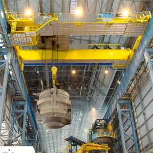 50 Ton Steel Mill Iron Ladle Handling Casting Workshop Double Beam Overhead Cranes