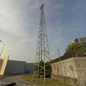 50Meter 33kv Transmission Line Steel Lattice Tower Galvanized Electric Utility Pylon Pole