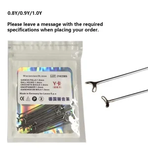 50PCS Dental Clinical Orthodontic Materials Stainless Steel Wire Dental Roach Clasps for Acrylic Partial Denture