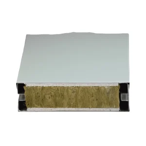 50mm Double Glass Magnesium Rock Wool Fire Resistant Cleanroom Sandwich Panel Thermal Sound Insulation Wall Board for Hospital