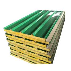 50mm Fire Rated Rock Wool Sandwich Panel with Anti Corrosion Steel Sheet