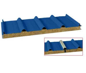 Waterproof Fireproof Insulated Acoustic Rock Wool Glasswool Sandwich Panel