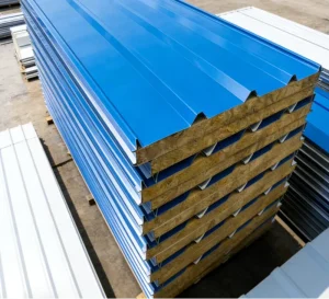 50mm Rock Wool Sandwich Panel RAL Custom Colors Direct From Manufacturer for Roofs and Walls