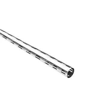50mm Steel Round Pipe Column Upright Single and Double Slotted Channel Chrome Plated Round Tube