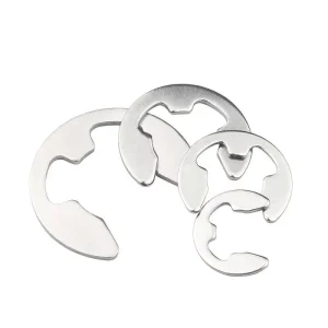 50pcs 1.2mm 2mm 3mm 4mm 5mm Stainless Steel E Type Clip Circlip Retaining Ring for Shaft Fastener Washers Hardware