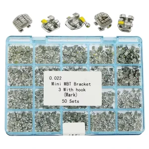 50sets Dental Orthodontic Mini 022 Roth Brackets Orthodontica Bracket 345 With Hook
