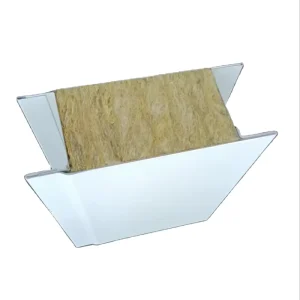 5CM Thickness Water Fire Resistant Rock Wool Sandwich Panel Metal Cladding for House Hotel Indoor Partition