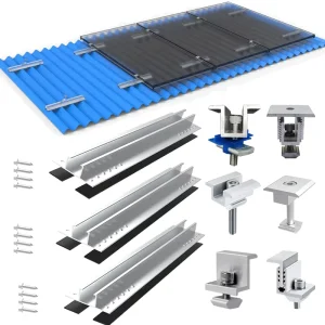5KW 10KW 15KW Metal Aluminum Solar Rail Mounting Bracket Tin Roof Solar Panel Aluminum Profile Mini Rail